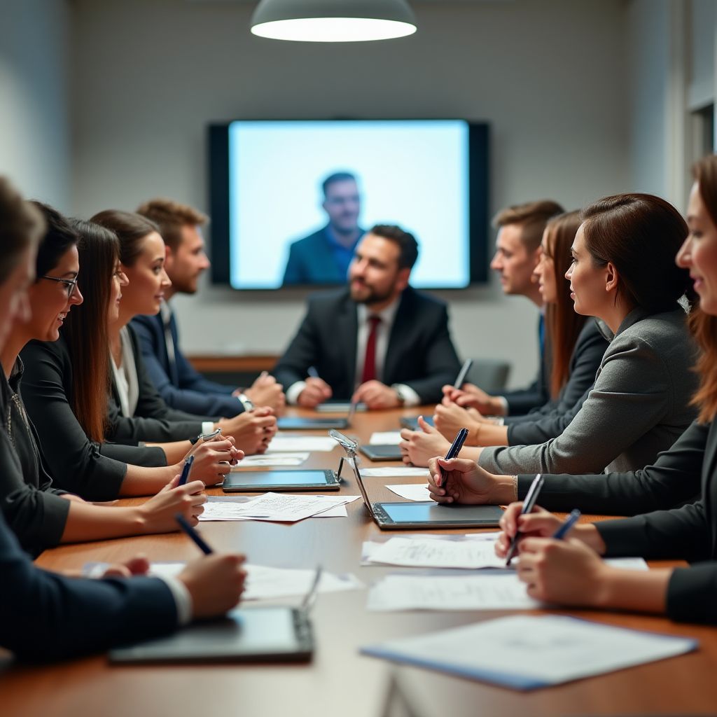 Reunión del equipo de desarrollo
