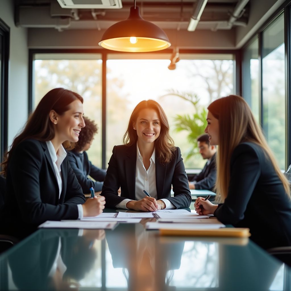 Equipo de expertos financieros en la oficina